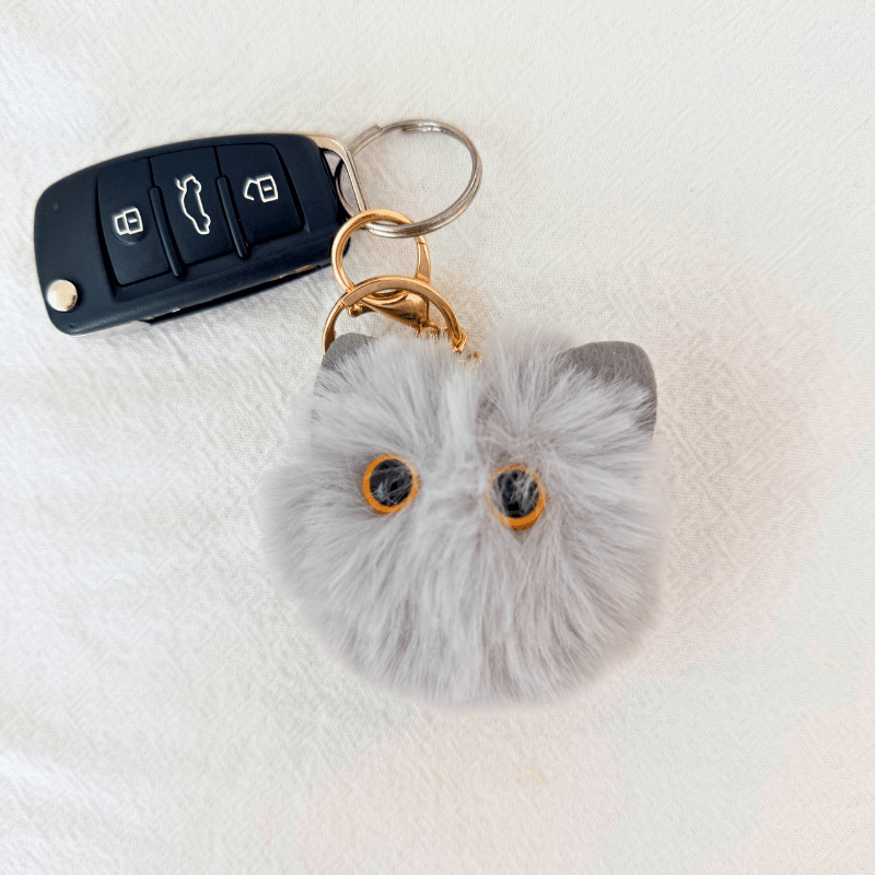 KittyPom™ plush keyring